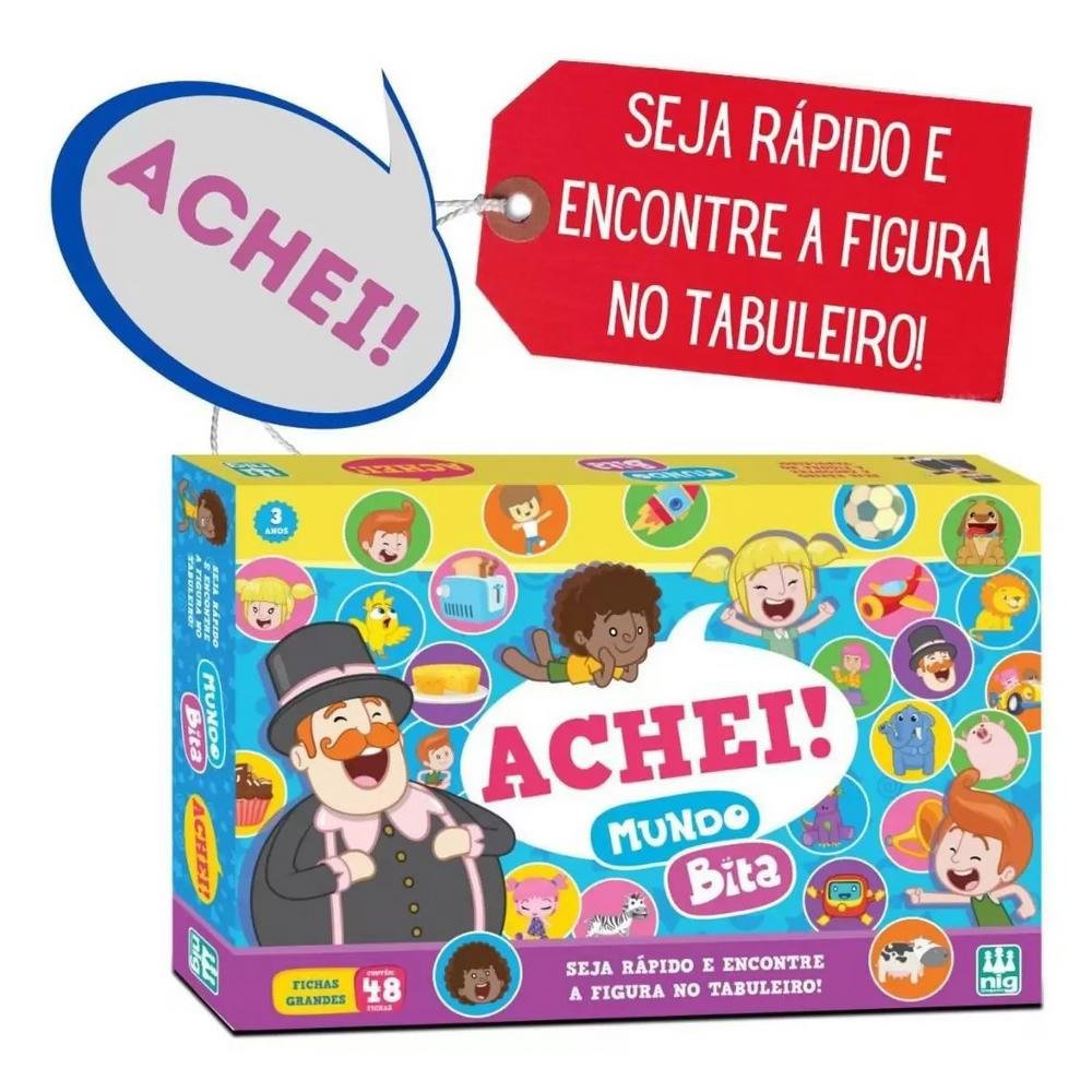 Jogo Educativo Infantil Mundo Bita Achei 48Fichas +3Anos Nig – Papelaria  Pigmeu