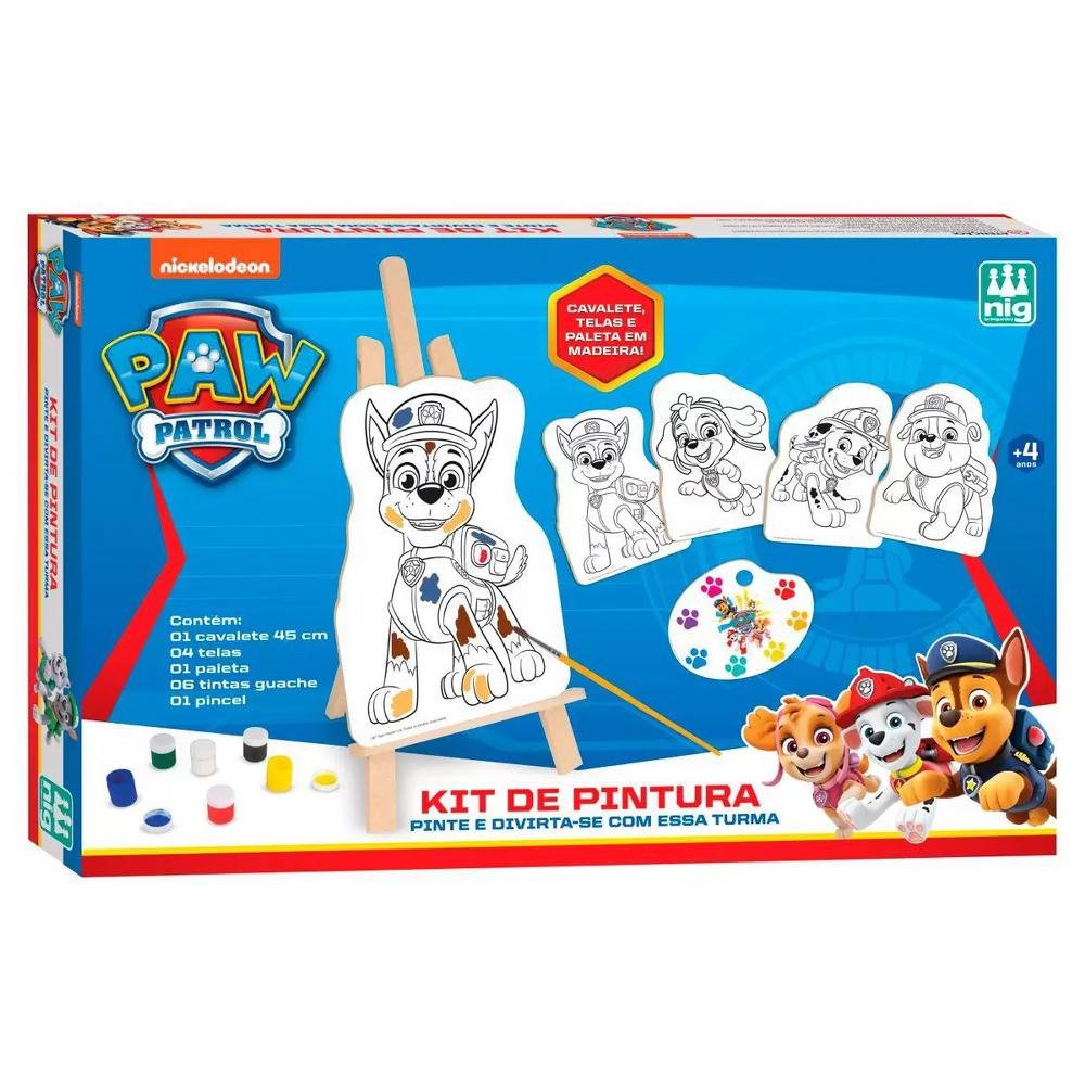 Kit de Pintura Infantil Paw Patrol +4 Anos Nig Brinquedos