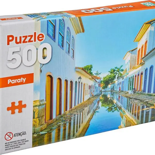 Quebra Cabeca Puzzle 500 Pecas Brasil Paraty +7 Anos Nig - Imagem 2