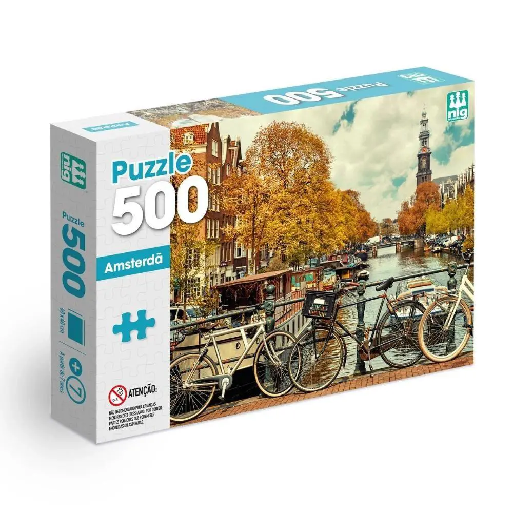 Puzzle　511MS Quebra Cabeca Puzzle 500 Pecas Holanda Amsterda +7 Anos Nig