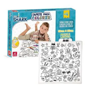 Tapete De Colorir Educativo Infantil ClubShark Lavavel 68x65