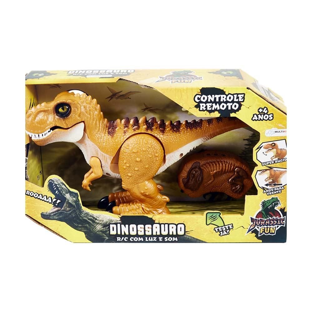 Jurassic Fun Dinossauro Rex R/C Com Luz e Som Multikids - BR1461 - Casa  Freitas