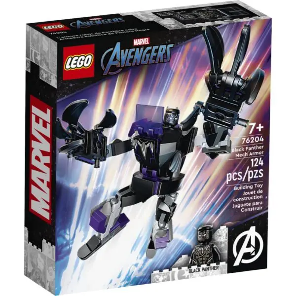 Lego Marvel Armadura Robo do Pantera Negra 124 Pcs 76204