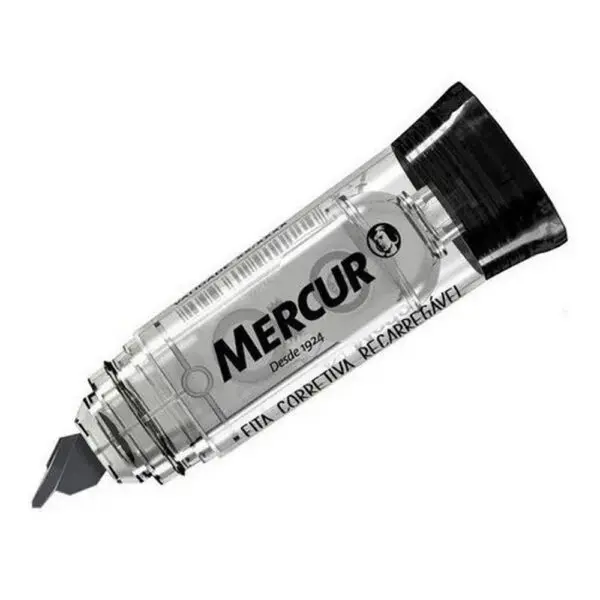 Corretivo Fita Recarregavel 6mX5mm Preto Mercur - Imagem 2