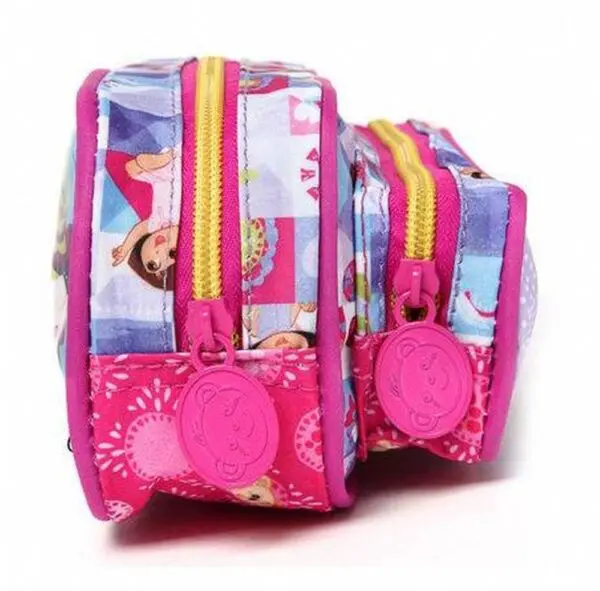 Estojo Escolar Duplo Dora Teddy Bear Roxo/Azul - Imagem 4