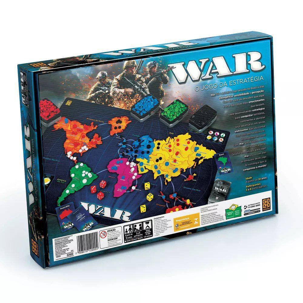 Jogo de Tabuleiro com Estrategia War 2000 Grow – Papelaria Pigmeu