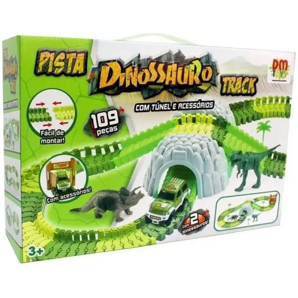 Pista Dinossauro Track e Acessorios com 109 Pcs Dm Toys - Imagem 3