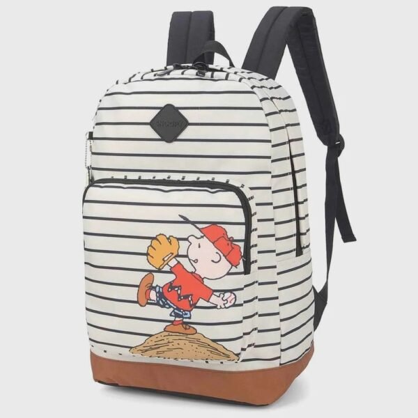 Mochila Escolar Juvenil a Turma do Charlie Brown Luxecel - Imagem 2