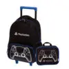 Kit Mochila de Rodinha+Lancheira Playstation X Ray Pacific