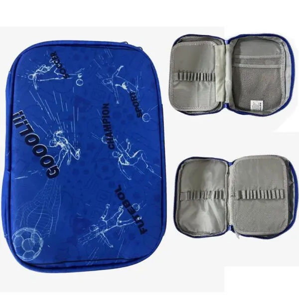 Estojo Box Nylon Futebol Masculino Azul 816136