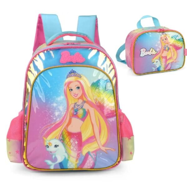 Kit Mochila De Costas Barbie Grande + Lancheira Luxcel – Papelaria Pigmeu