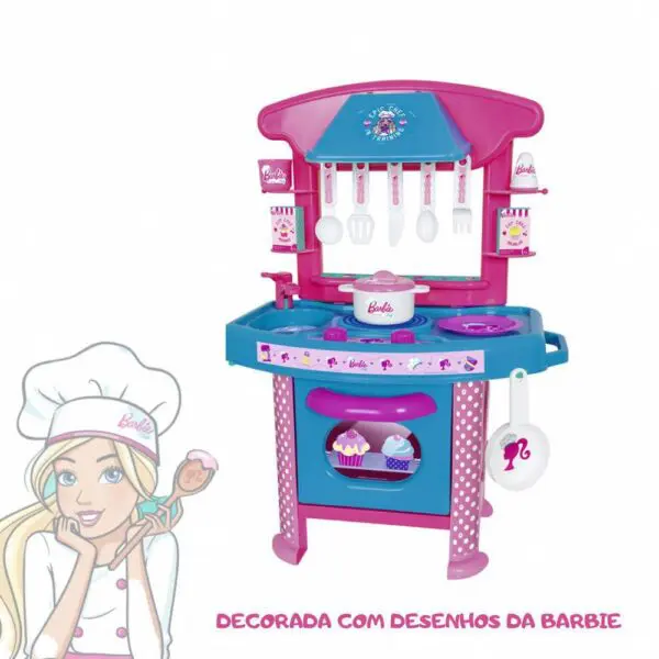 Barbie Cozinha Infantil da Barbie com Acessorios Cotiplas - Imagem 4