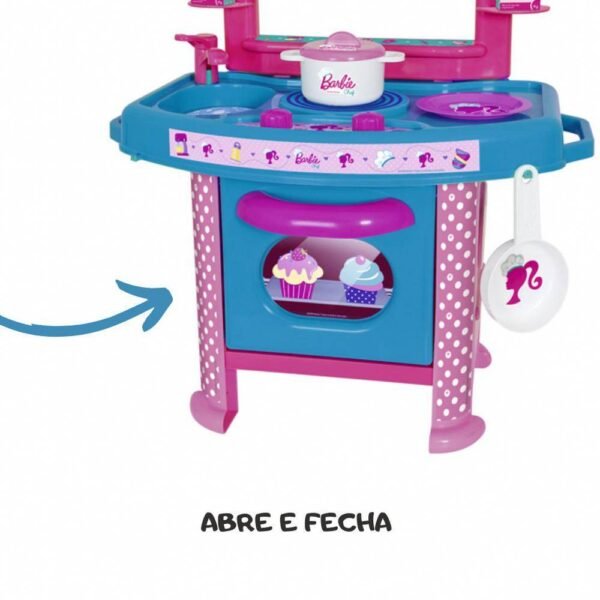 Barbie Cozinha Infantil da Barbie com Acessorios Cotiplas - Image 3