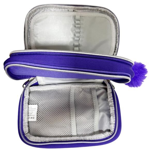Estojo Box Duplo Neoprene Case Cubo Roxo Daterra - Imagem 2