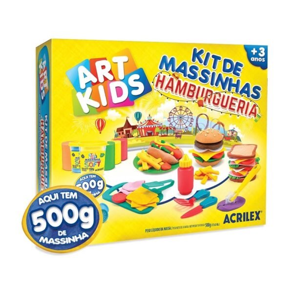 Kit De Massinhas Hamburgueria 500g Acrilex