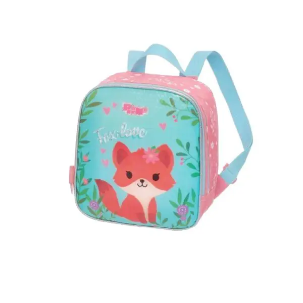 Kit Mochila de Costa+Lancheira Fox Love Pack Me Pacific - Imagem 4