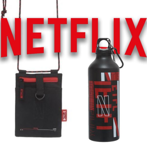 Kit Garrafinha + Porta Celular Netflix Pacific