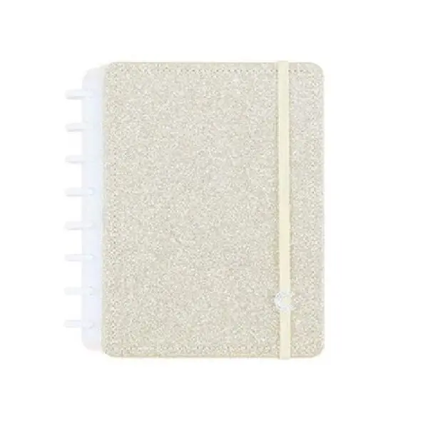 Caderno Inteligente Pequeno A5 80 Folhas Lets Glitter Gold