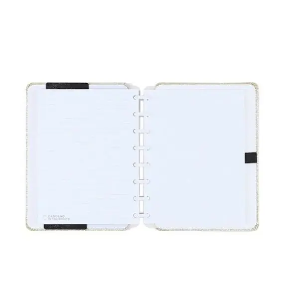 Caderno Inteligente Pequeno A5 80 Folhas Lets Glitter Gold - Imagem 2
