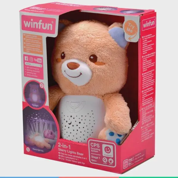 Pelúcia Infantil Ursinho Dorme Comigo Caramelo WinFun - Imagem 5