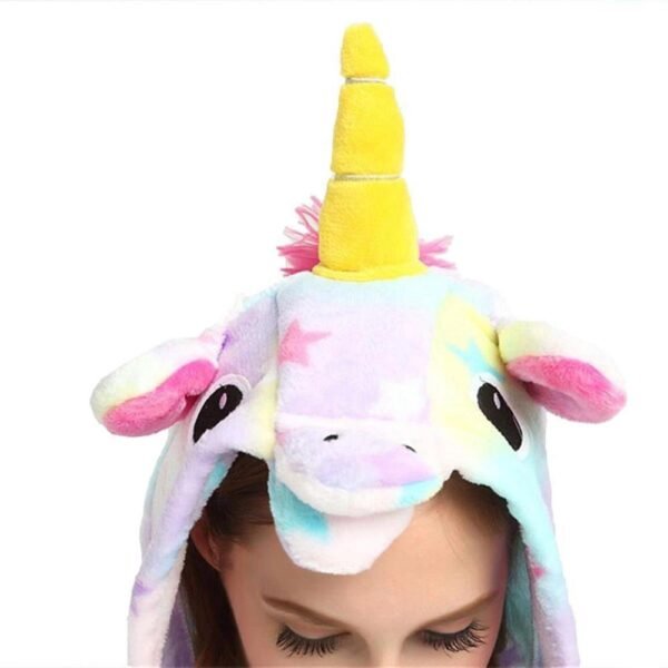 Pijama Unicornio Roupa Fantasia Macacão Tamanho M com Capuz - Image 6