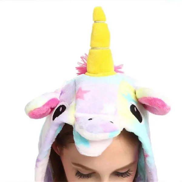 Pijama Unicornio Roupa Fantasia Macacão Tamanho PP Capuz - Image 6