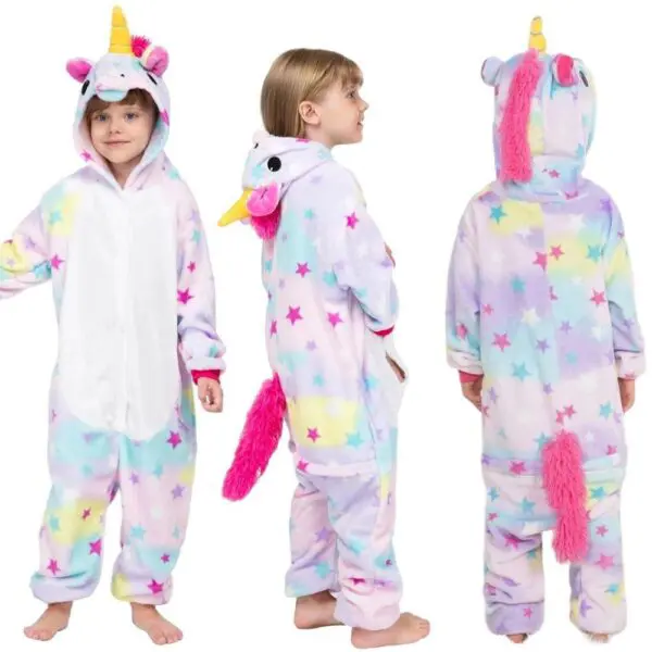 Pijama Unicornio Roupa Fantasia Macacão Tamanho PP Capuz