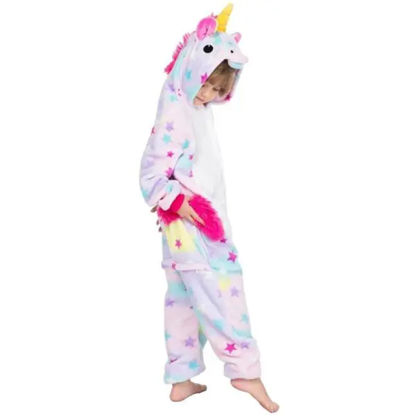 Pijama Unicornio Roupa Fantasia Macacão Tamanho PP Capuz - Image 4