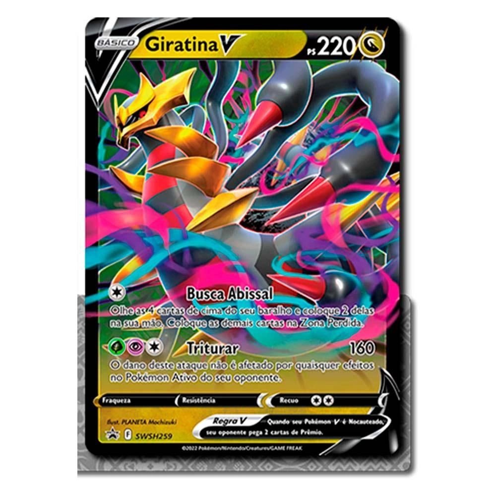 Lote Pokémon 50 Cartas + Giratina-V-ASTRO + Brinde em Promoção na