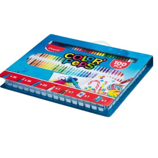 Super Kit De Pintura Inspiracao Color Peps 100 Pcs Maped - Imagem 2