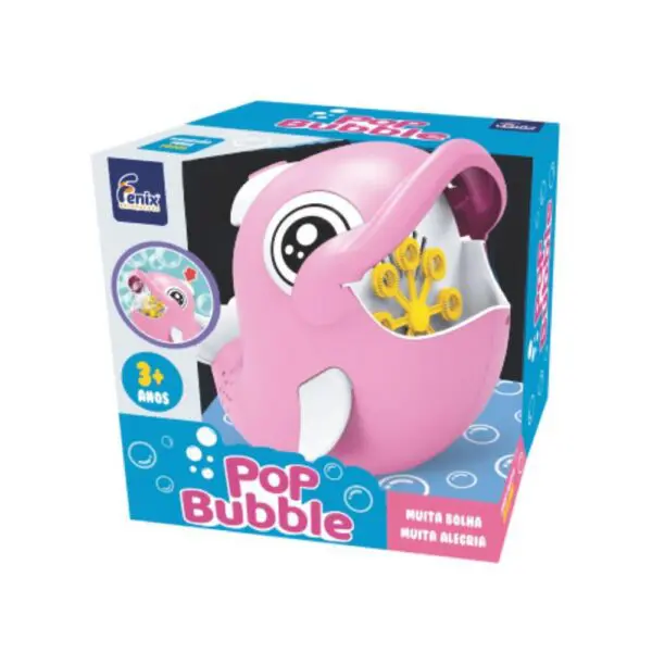 Lancador de Bolhas Pop Bubble Golfinho Rosa Fenix - Imagem 3