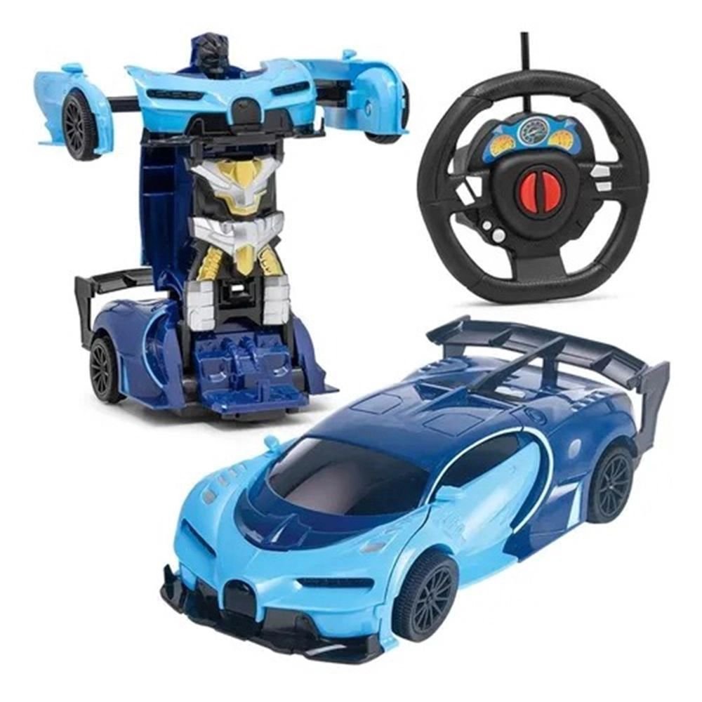 Carro Carrinho Controle Remoto Brinquedo Infantil Vira Robo
