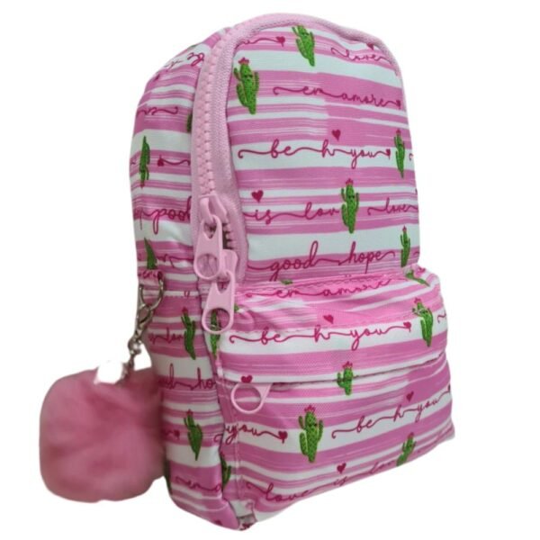 Estojo Mini Mochila Cactos Rosa Daterra