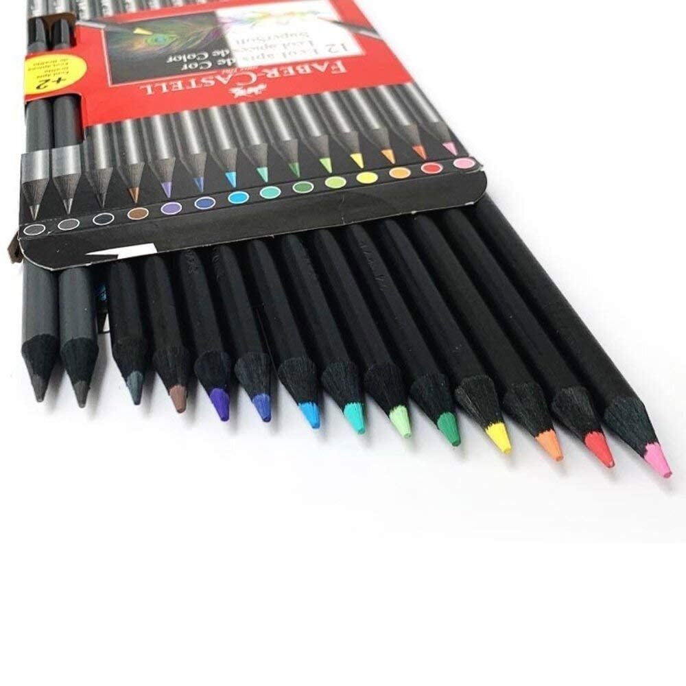 Lápis de cor EcoLápis Faber-Castell SuperSoft com 12 cores quentes