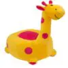 Puff Pelucia Girafa Amarelo 48Cm Fofy