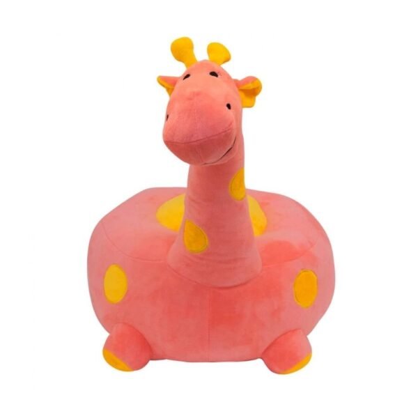 Puff Girafa Pelucia Rosa 48cm Fofy - Imagem 4