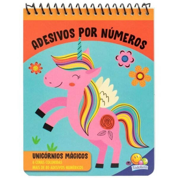 Livro Adesivos por Numeros: Unicornios Magicos Todo Livro