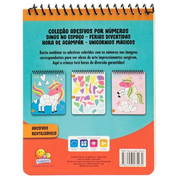 Livro Adesivos por Numeros: Unicornios Magicos Todo Livro - Image 3