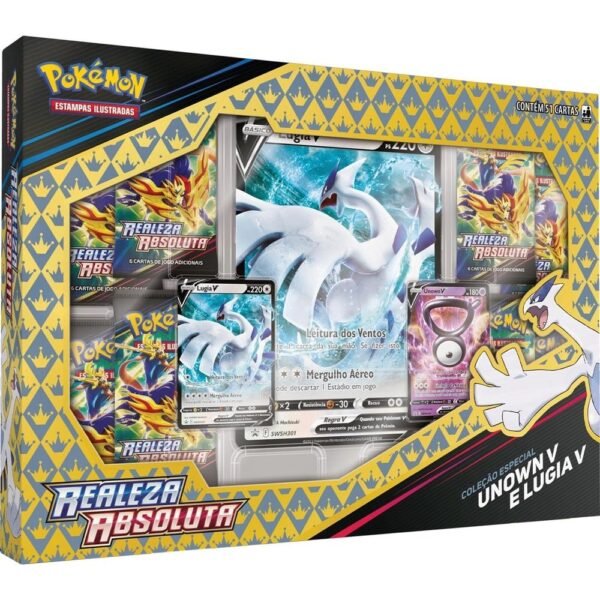 Box Pokemon - Lugia V e Unown Realeza Abslouta Copag - Imagem 2