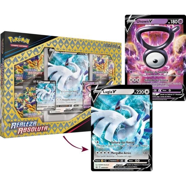 Box Pokemon - Lugia V e Unown Realeza Abslouta Copag