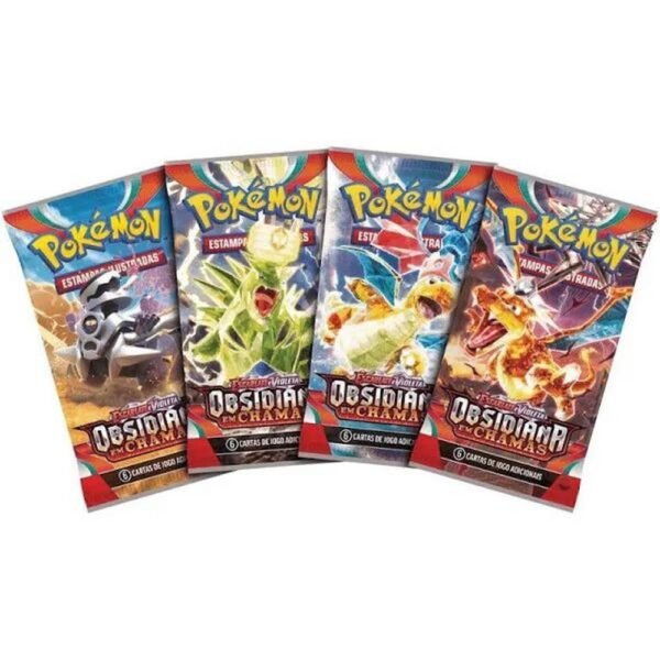 Jogo Pokemon Blister Quadruplo Obsidiana Chamas Eevee Copag - Imagem 2