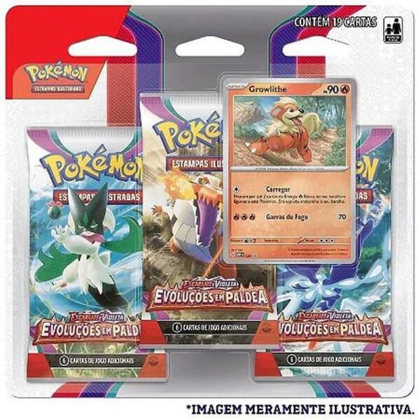 Jogo de Cartas Ev02 Growlithe Blister Triplo Copag