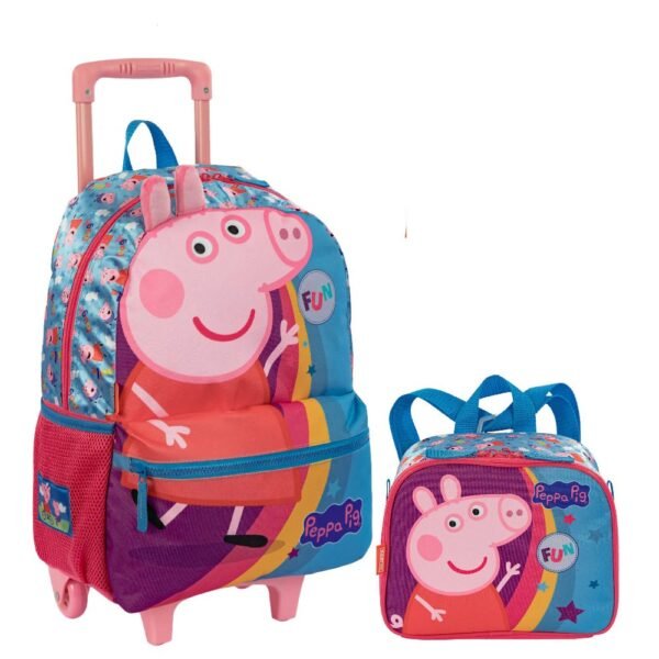 Kit Mochila de Rodinha + Lancheira Peppa Plus Core G 066213