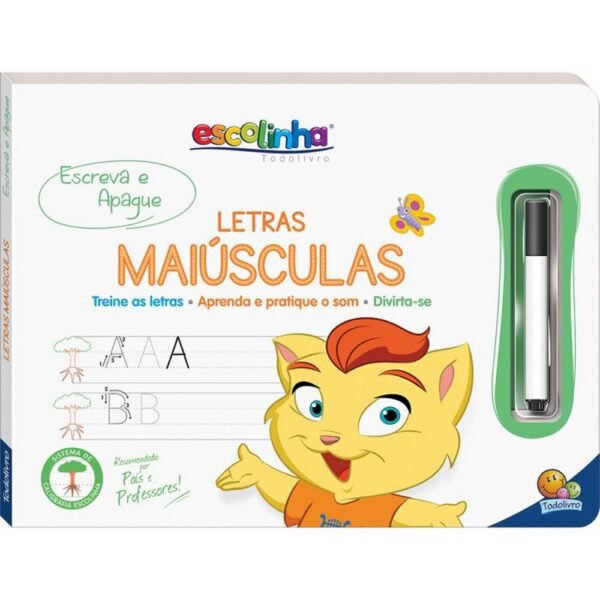 Livro Escolinha Escreva e Apague II Letras Maiusculas TL