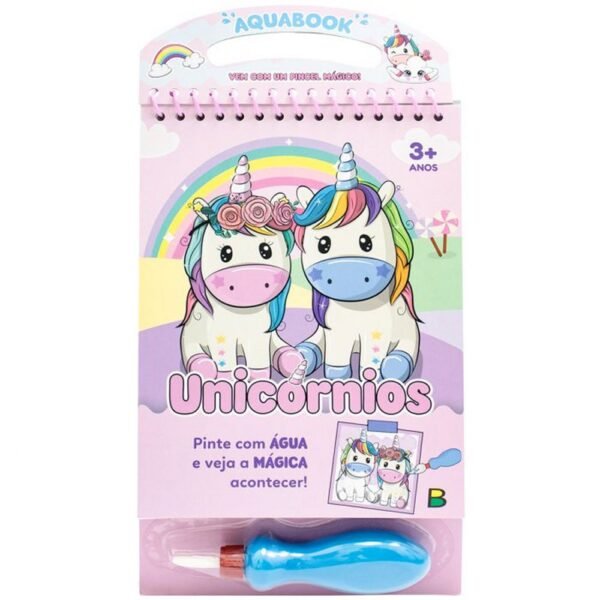 Livro de Colorir Aquabook Unicornio Todo Livro