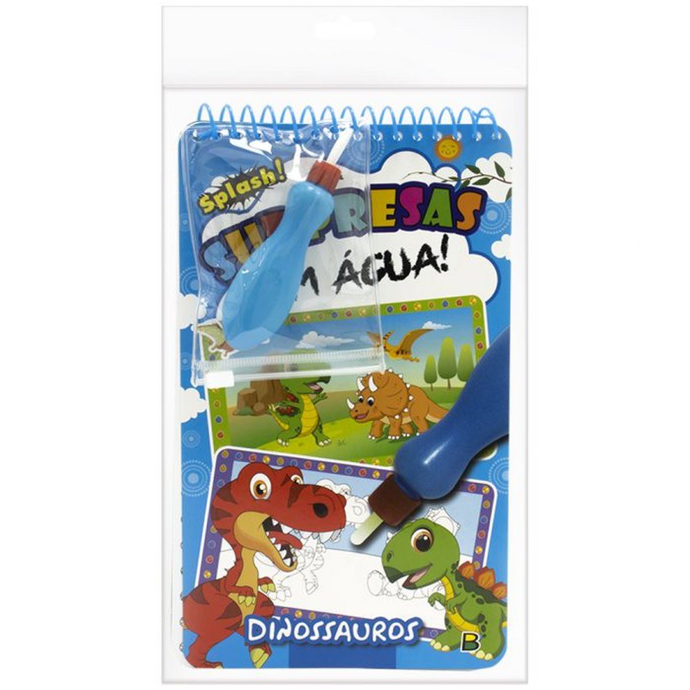 Livro de Colorir Surpresas Com Agua DinossaurosTodo Livro