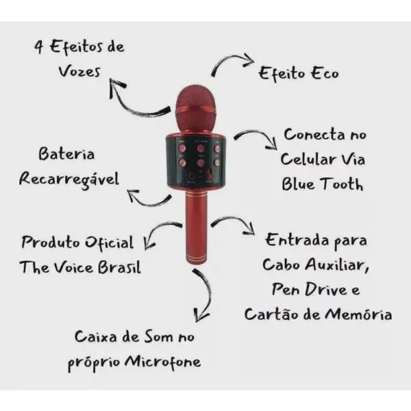 Microfone The Voice Brasil Karaoke CKS - Image 3