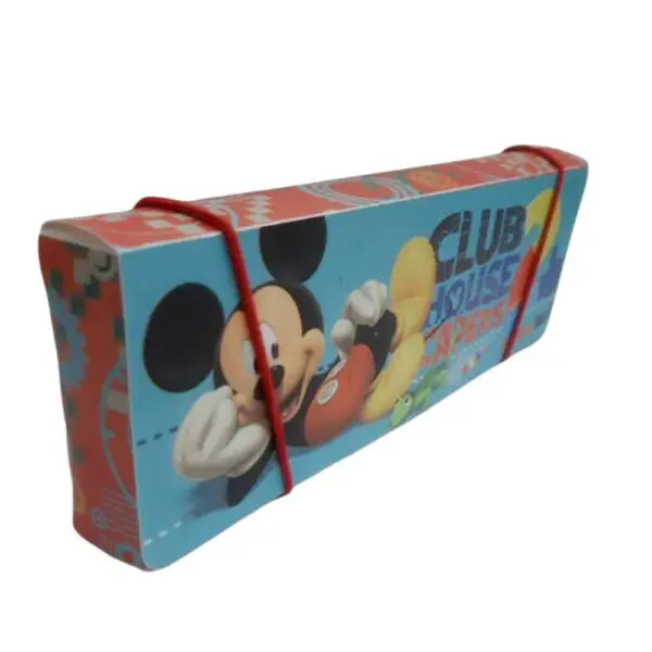 Estojo Escolar Infantil Mickey Plastico Com Elastico 950