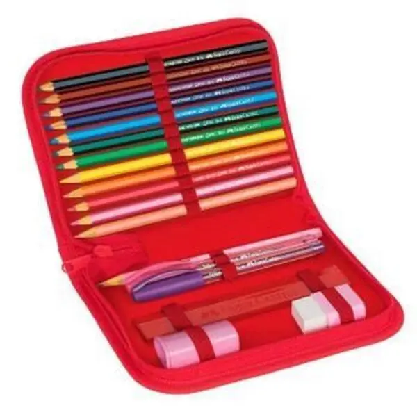 Estojo Porco Espinho + Kit Escolar 18 Itens Faber Castell - Image 3