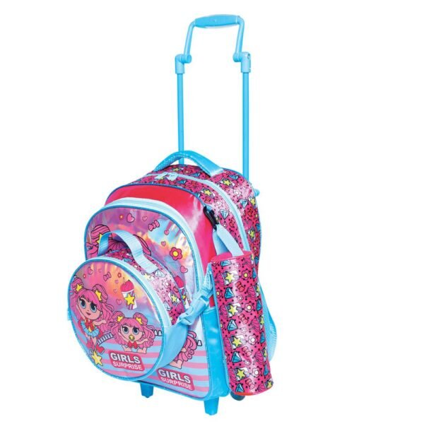 Kit Mochila Rodinha Girl Surprise+Lancheira+Estojo Winth - Imagem 2